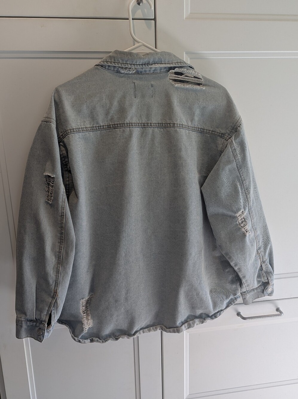 Distressed Shacket - Picture 2 of 3